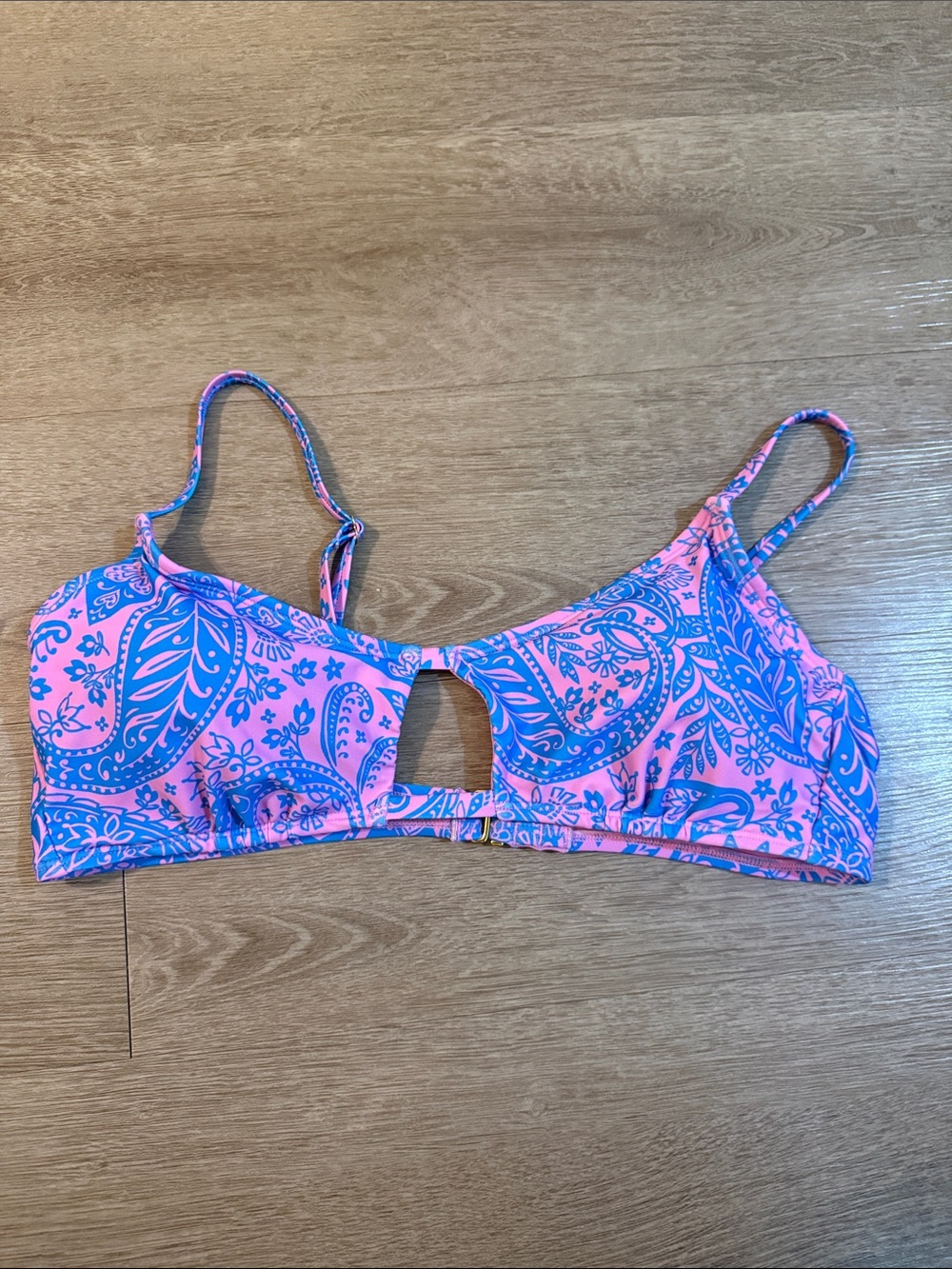 wild fable Pink and Blue Paisley Bikini Top